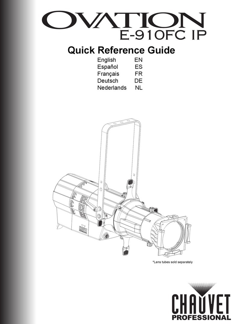 Chauvet Professional Ovation E-910FC IP Quick reference guide