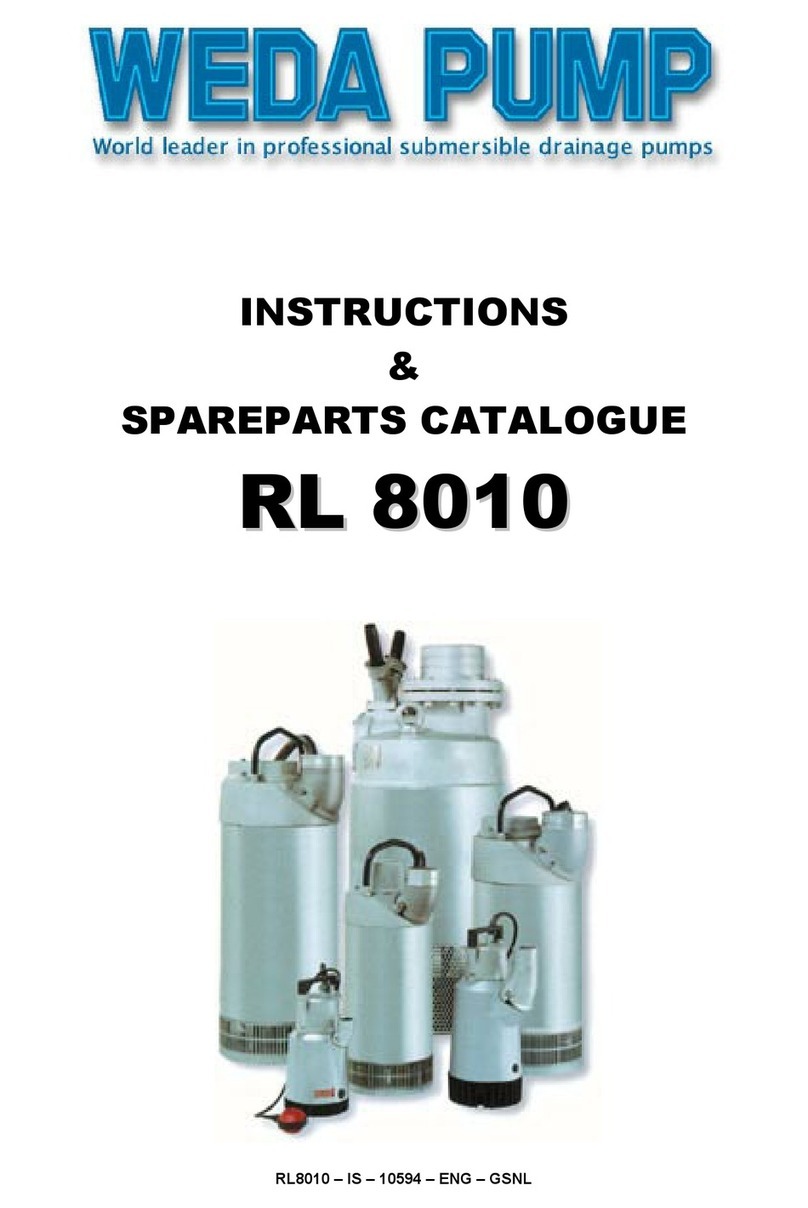 WEDA PUMP RL 8010 Instructions/spare parts manual