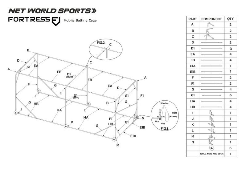Net World Sports Fortress Mobile Batting Cage User manual