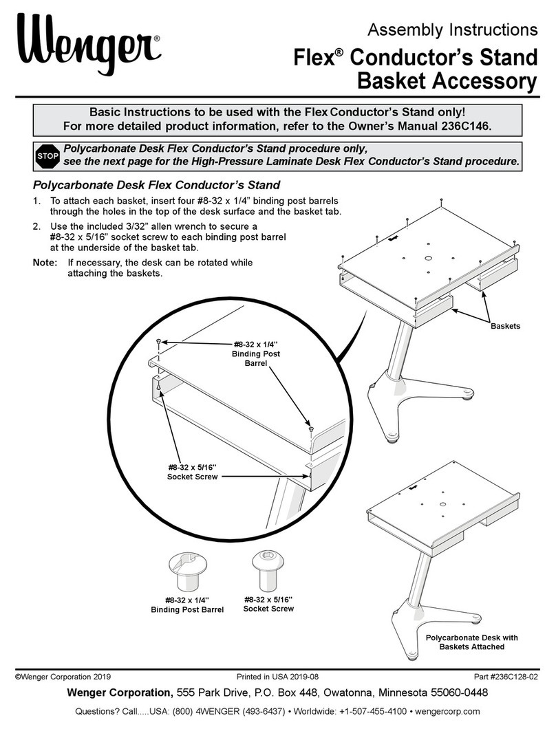 Wenger Flex Conductor’s Stand Basket Accessory User manual Wenger Flex Conductor’s Stand Basket Accessory User manual