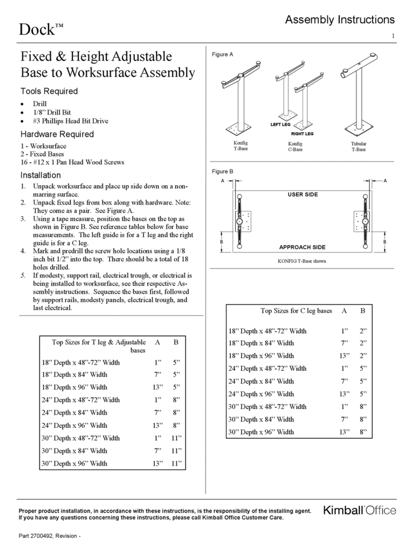 Kimball Office Dock Folding Base Assembly instructions Kimball Office Dock Folding Base Assembly instructions