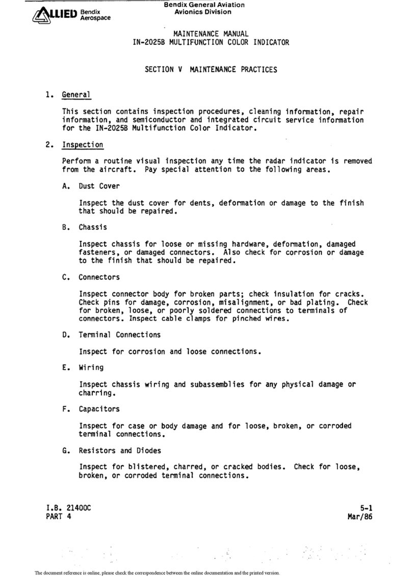 BENDIX IN-20258 Maintenance manual