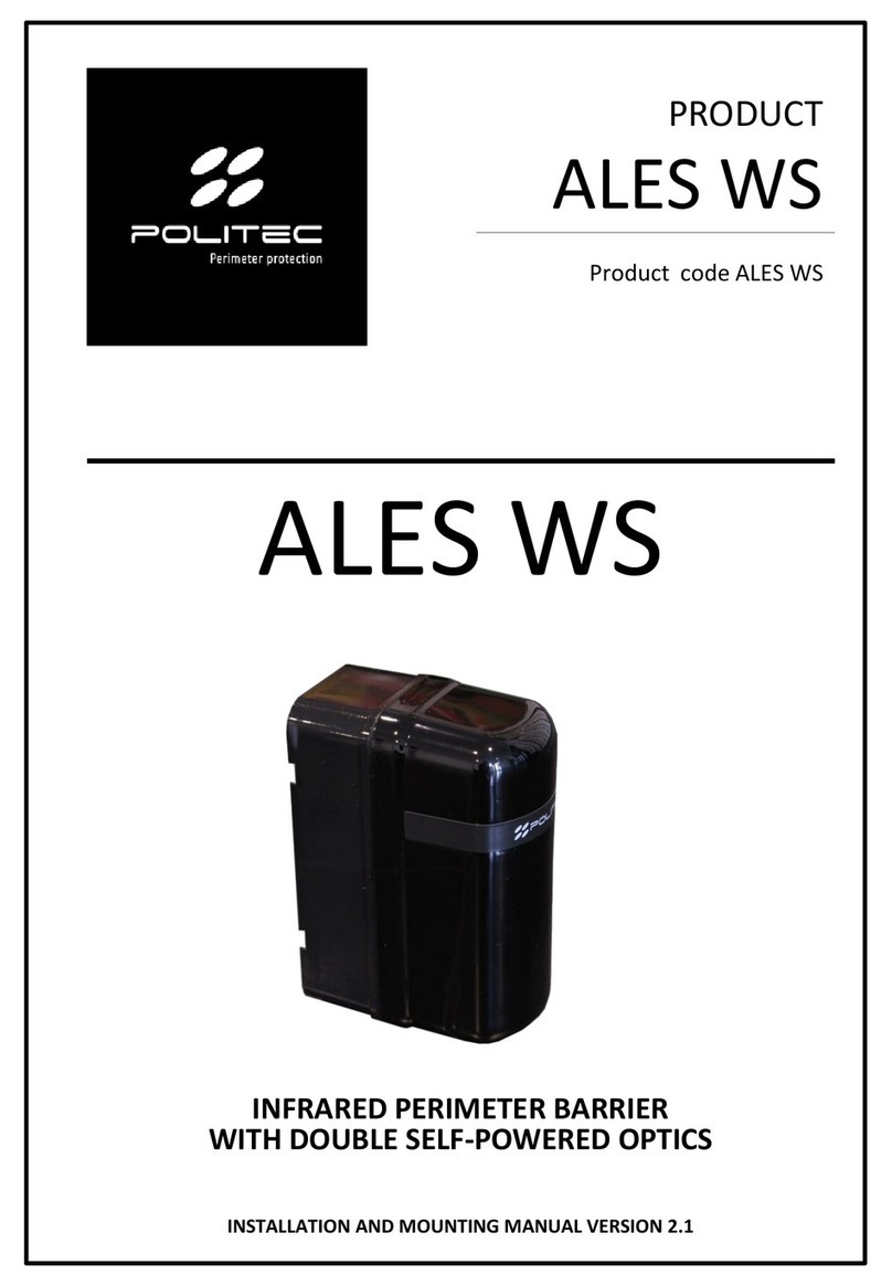 Politec ALES WS INSTALLATION AND MOUNTING MANUAL