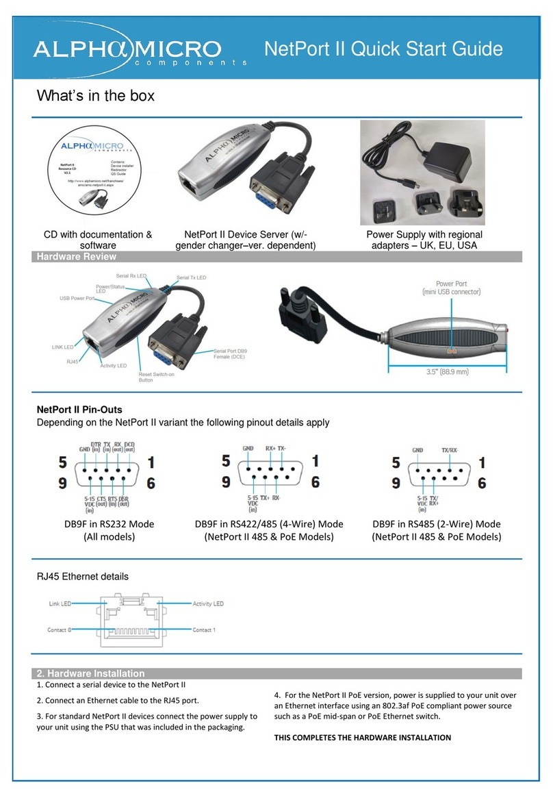 Alpha Micro NetPort II quick start guide