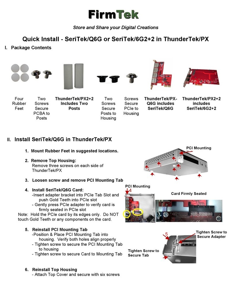 FirmTek SeriTek/Q6G Quick install