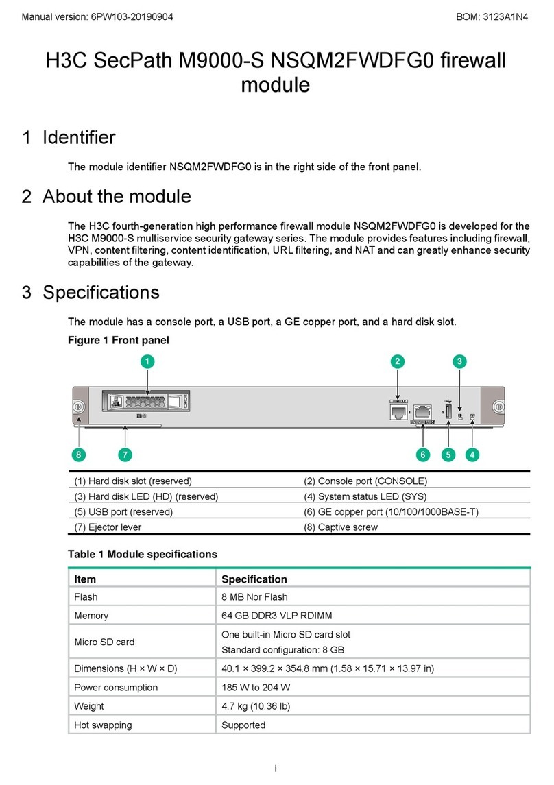H3C SecPath M9000-S NSQM2FWDFG0 manual