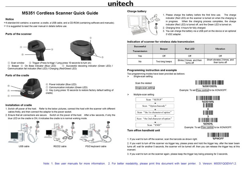 Unitech MS351 User manual