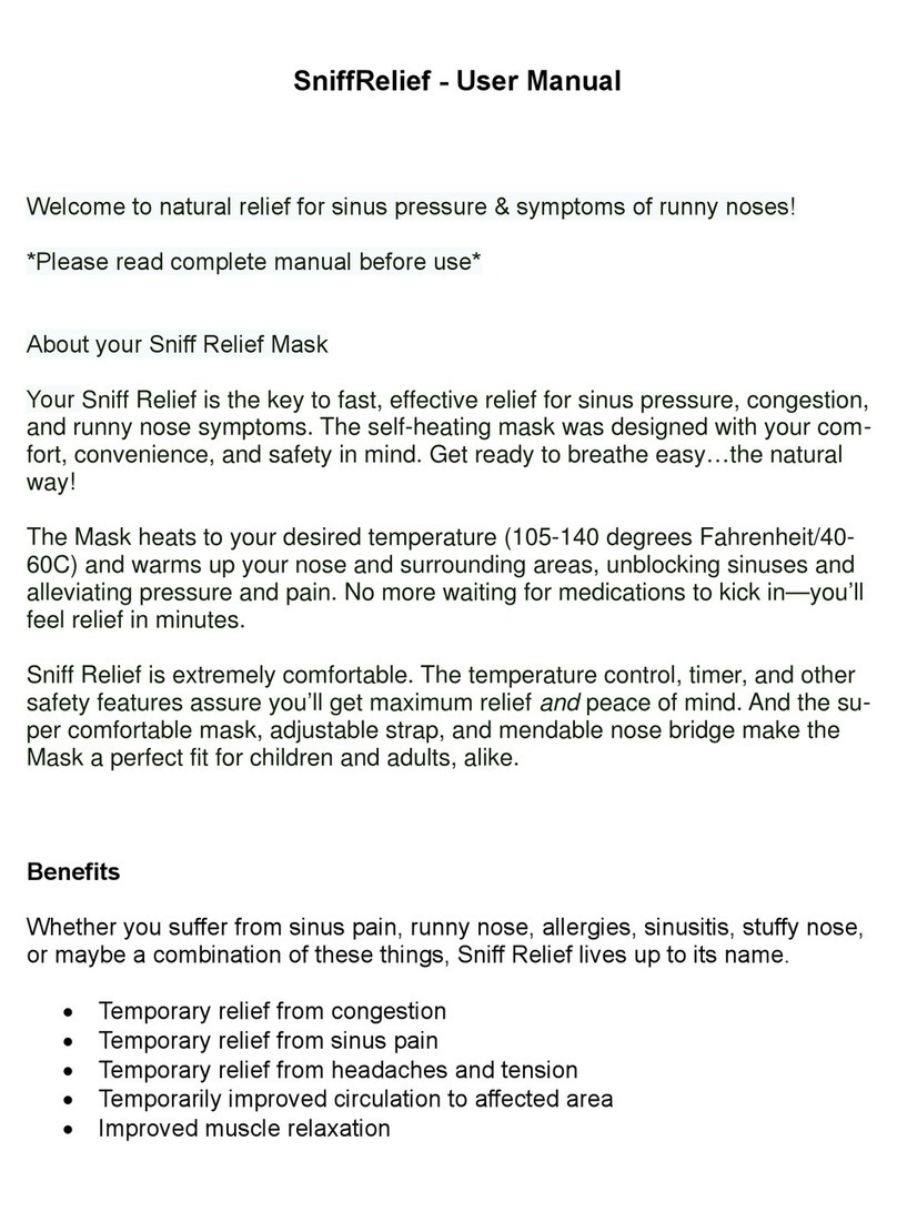 Sniff Relief USB Mask User manual