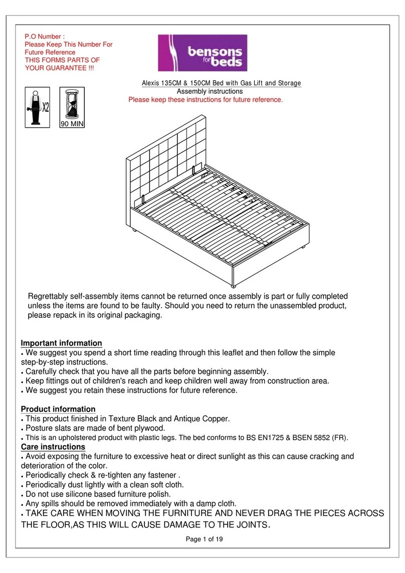 Bensons for Beds Alexis User manual Bensons for Beds Alexis User manual