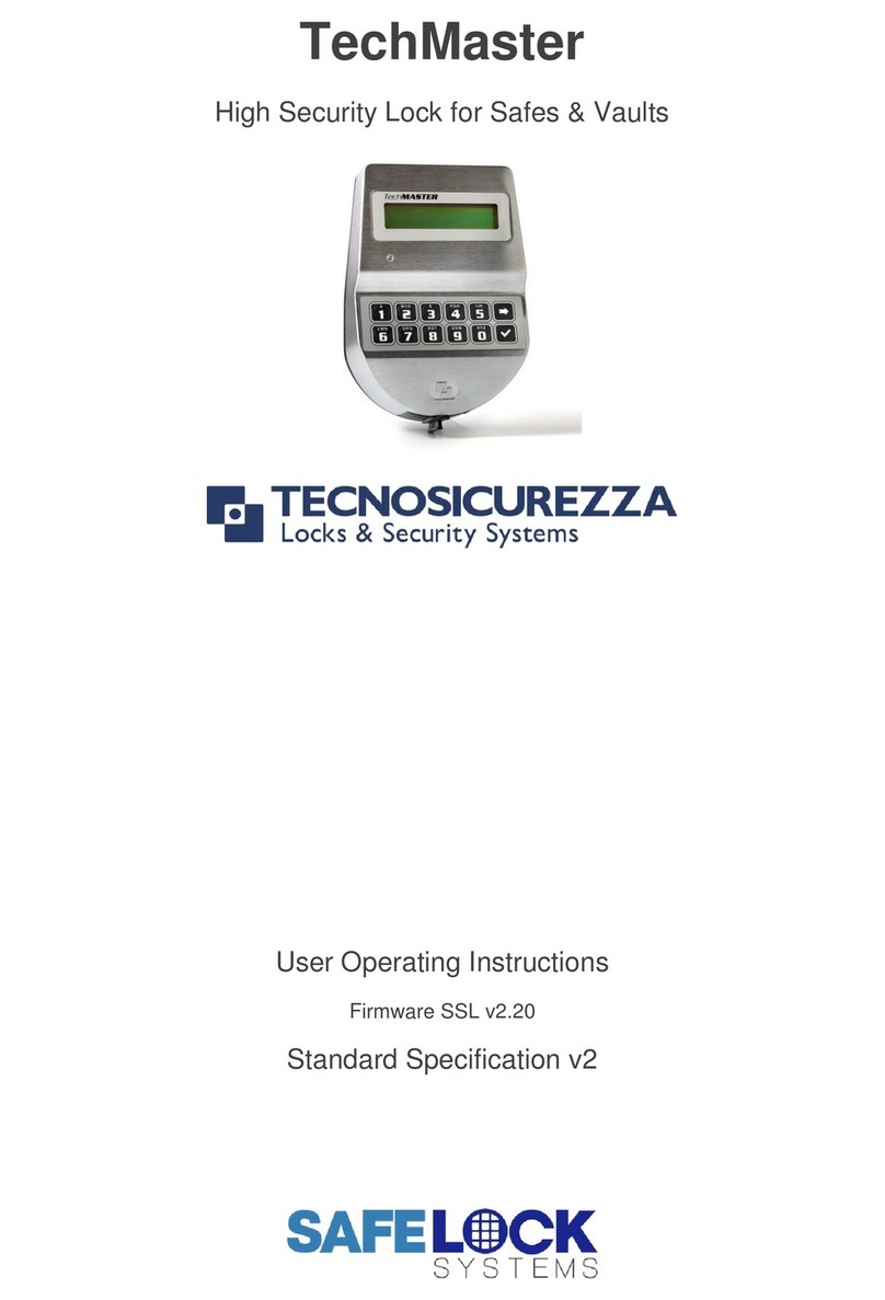 Safelock Systems Tecnosicurezza TechMaster Operation instructions