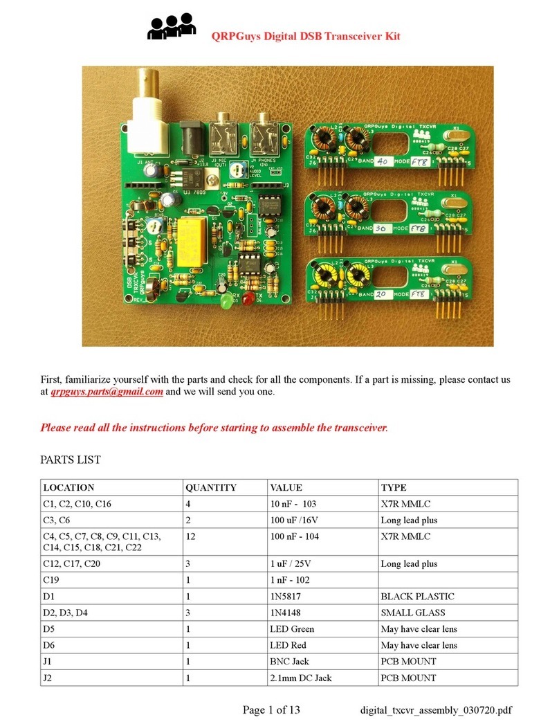 QRPGuys DSB Digital Transceiver Kit manual