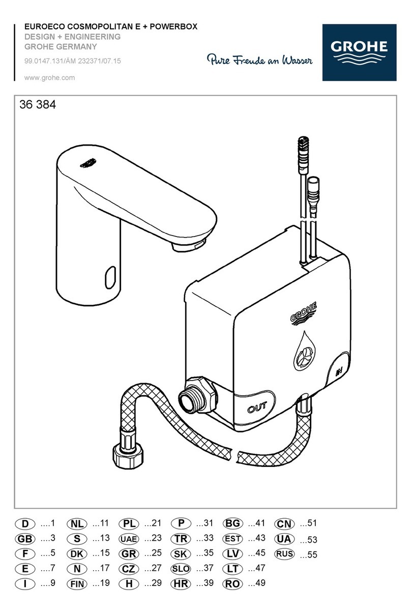 Grohe EUROECO COSMOPOLITAN E + POWERBOX 36 384 User manual