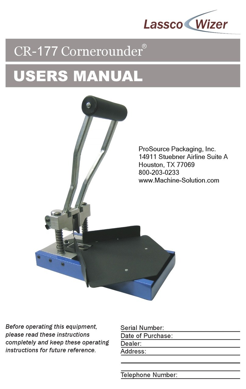 Lassco Wizer Cornerounder CR-177 User manual