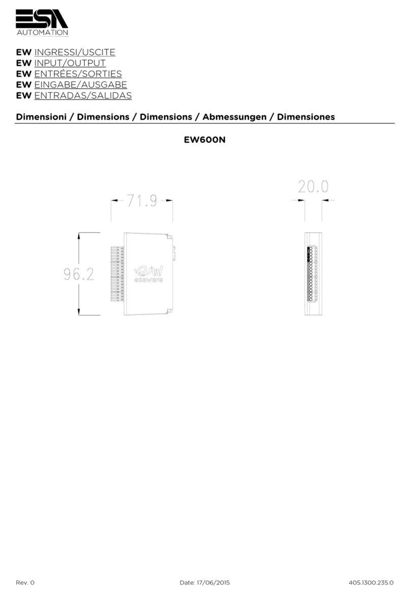ESA AUTOMATION EW Series manual