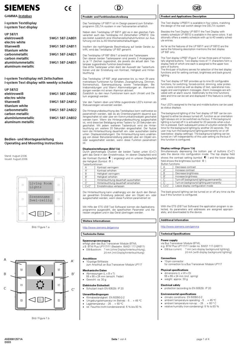 Siemens UP587/1 Series Service manual
