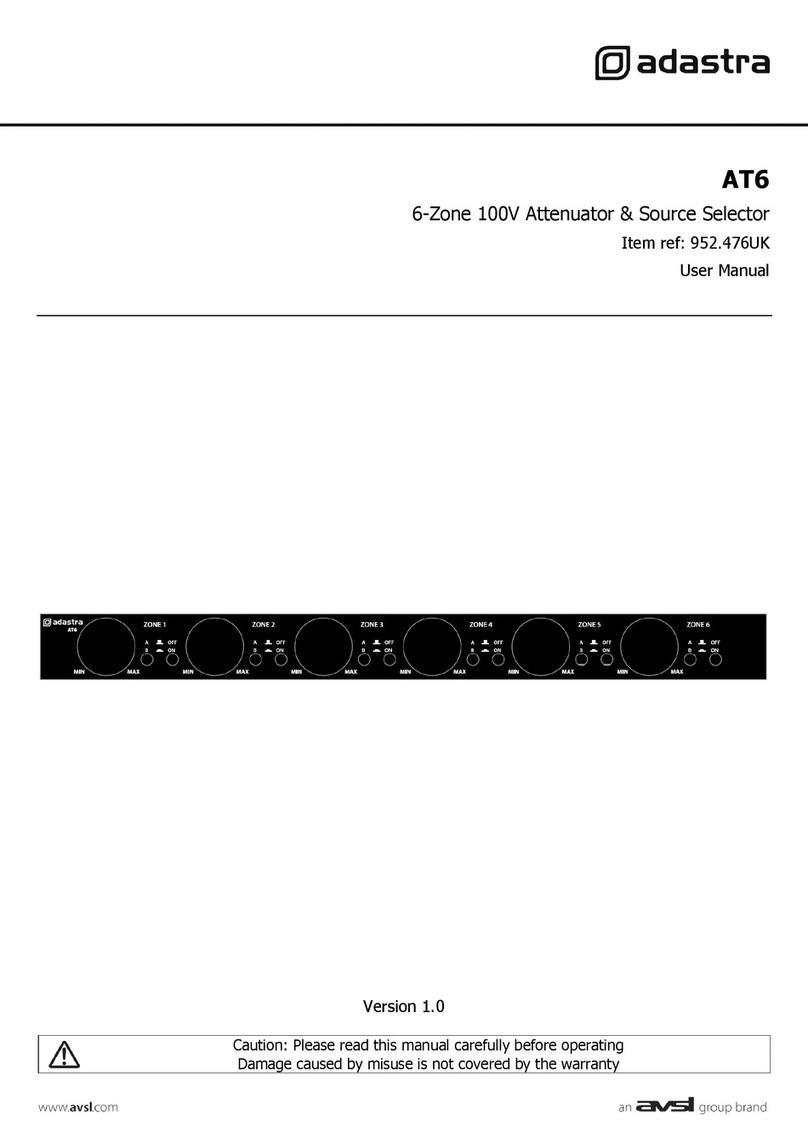Adastra AT6 user manual
