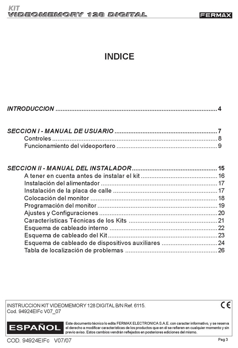 Fermax VIDEOMEMORY 128 DIGITAL User manual