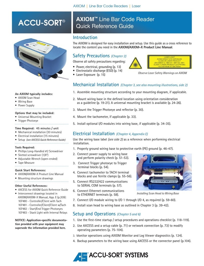 Accu-Sort AXIOM Quick reference guide