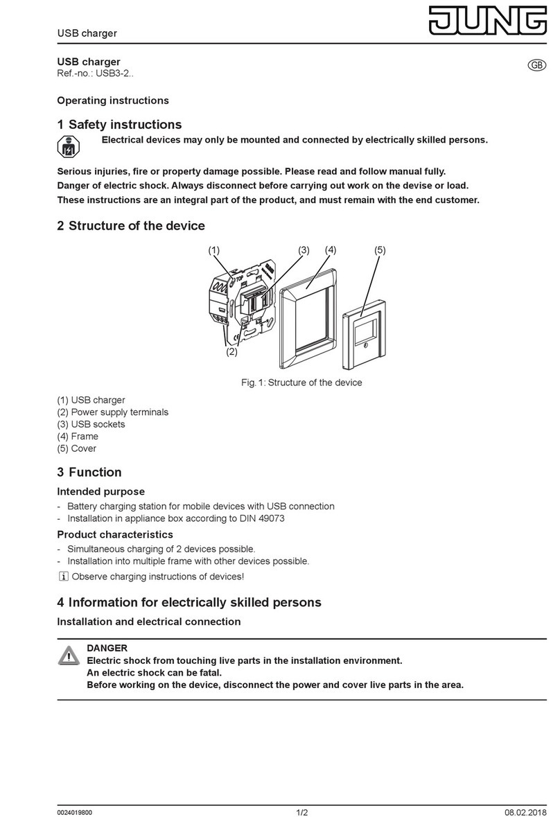 Jung USB3-2 Series operating instructions