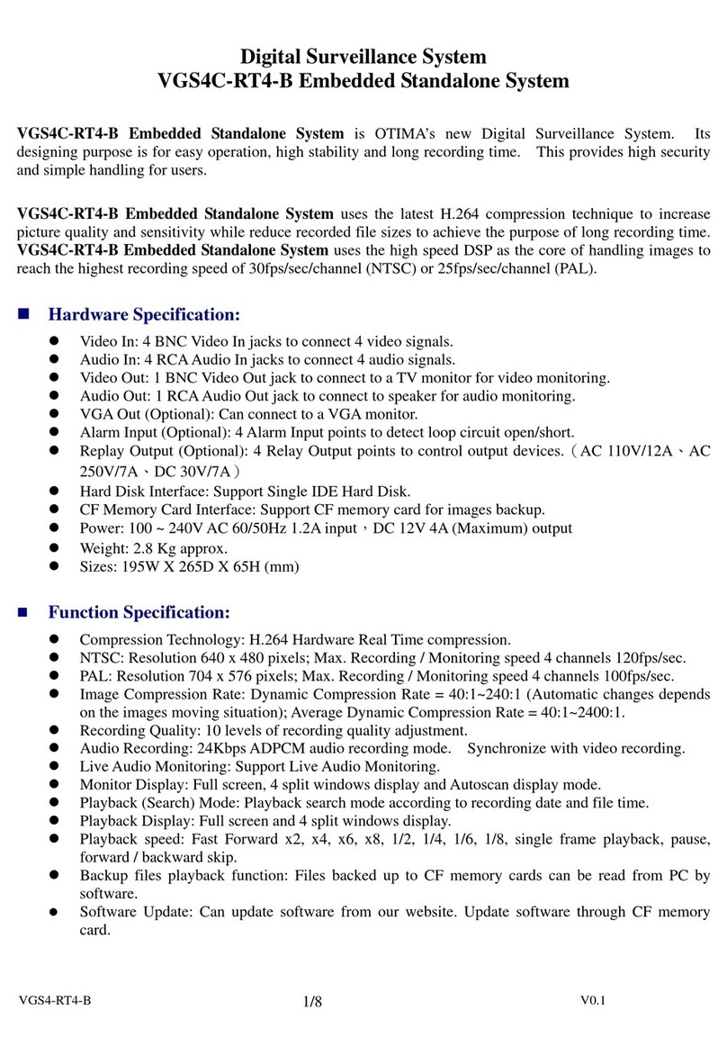 Otima VGS4C-RT4-B quick start guide