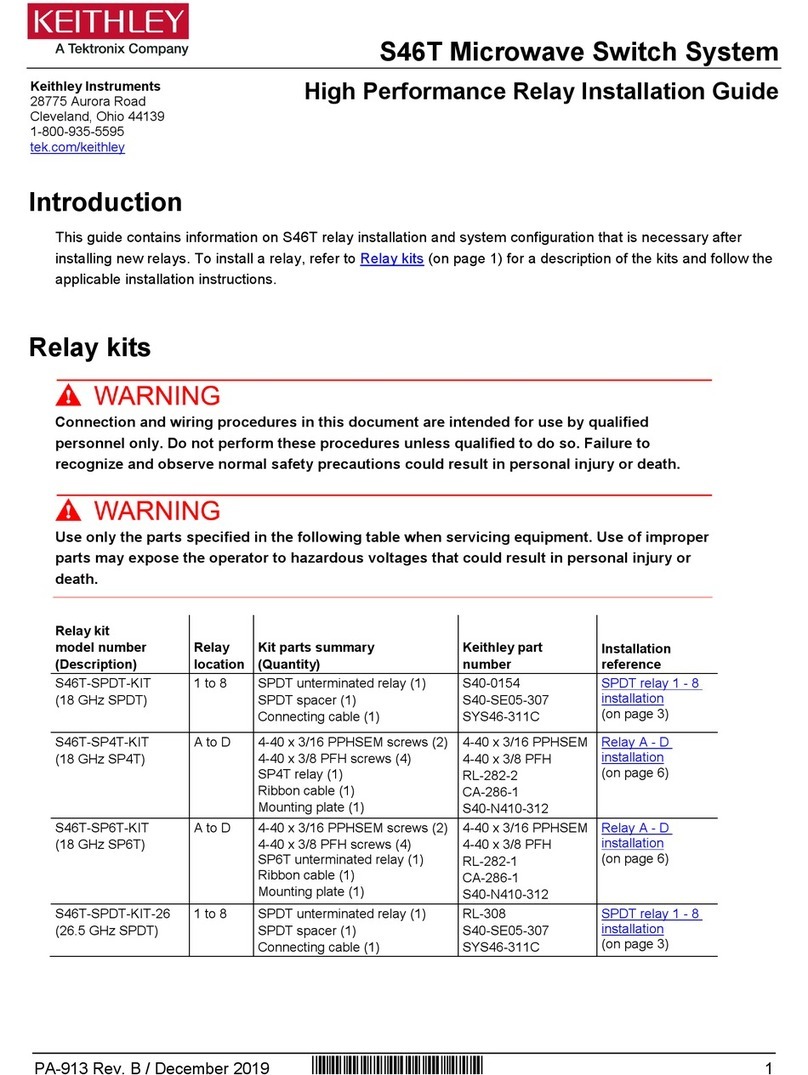 Tektronix Keithley S46T User manual