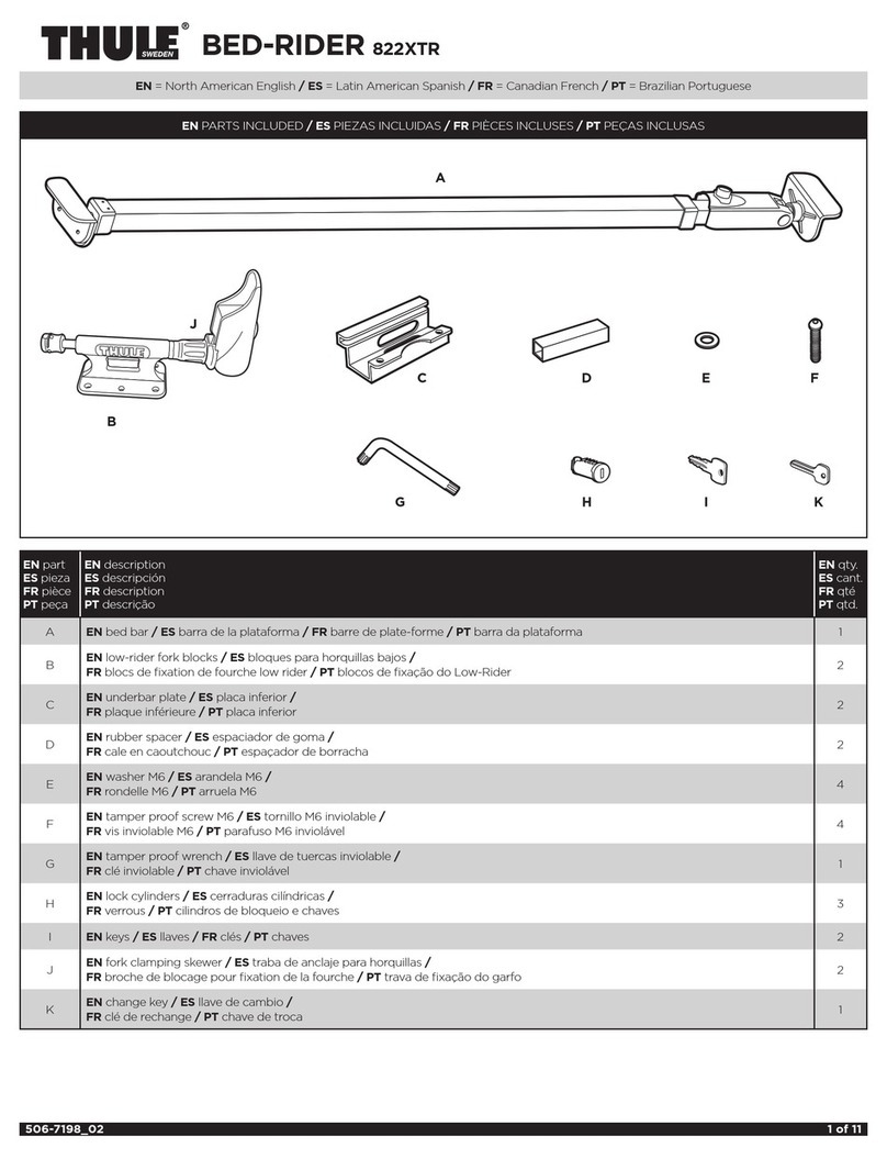 Thule BED-RIDER 822XTR manual