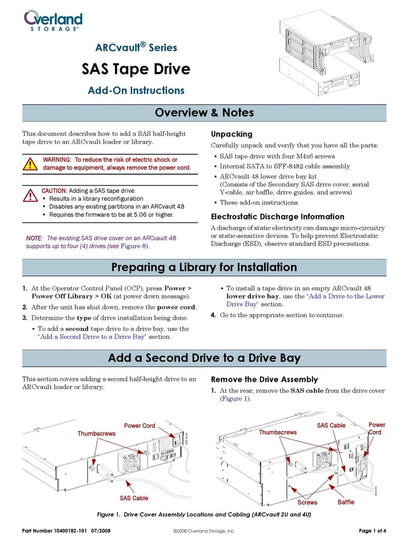Overland Storage ARCvault Series ADD-ON INSTRUCTIONS