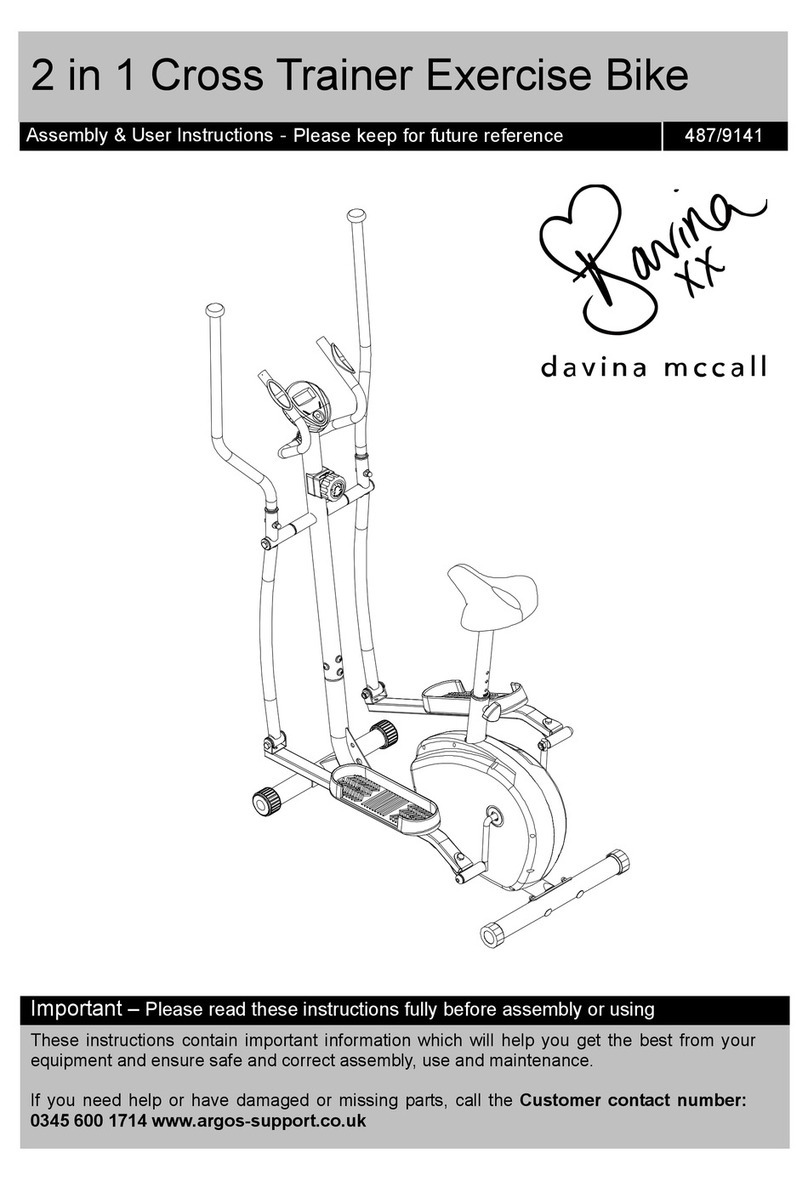 Argos davina mccall 2 in 1 Cross Trainer Exercise... Assembly & user instructions Argos davina mccall 2 in 1 Cross Trainer Exercise... Assembly & user instructions