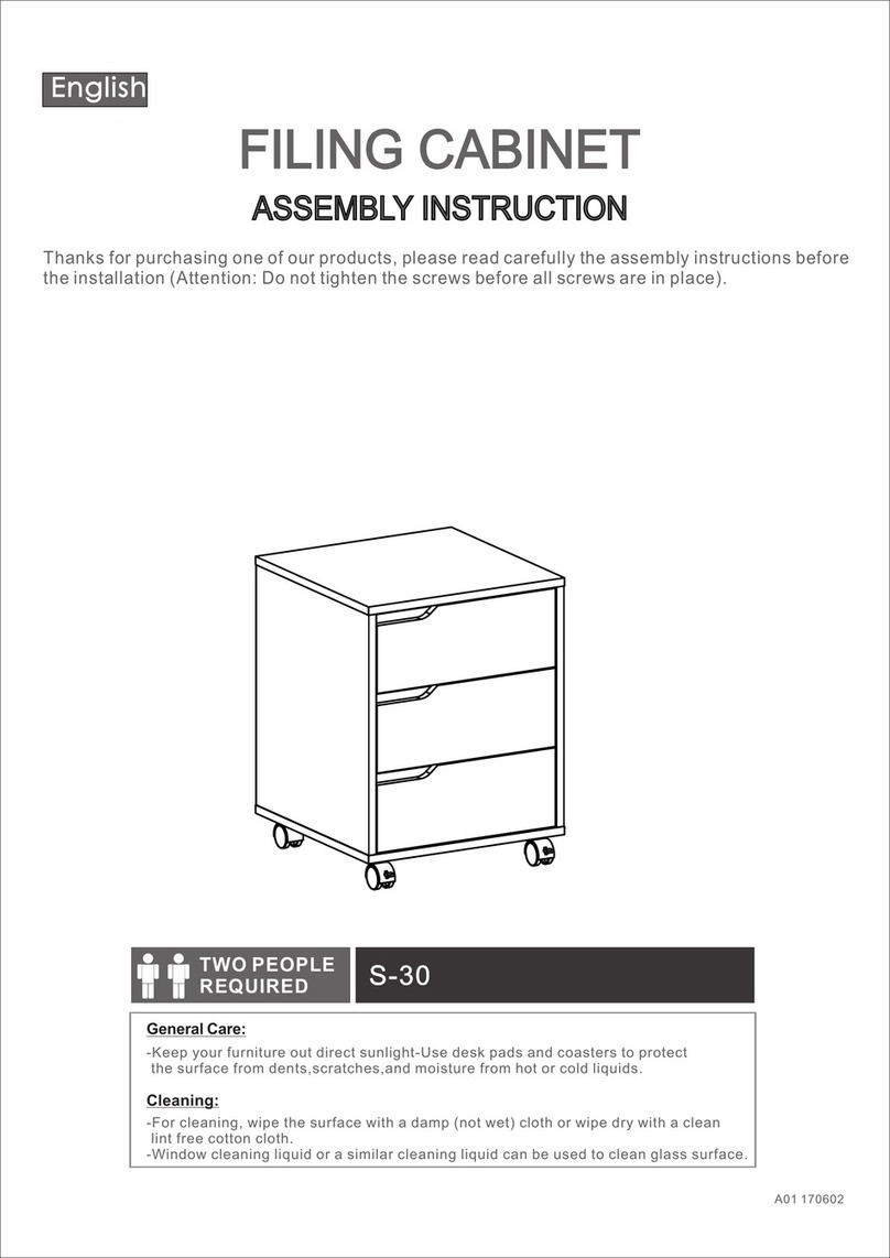 Plaisio FILING CABINET S-30 Assembly instruction