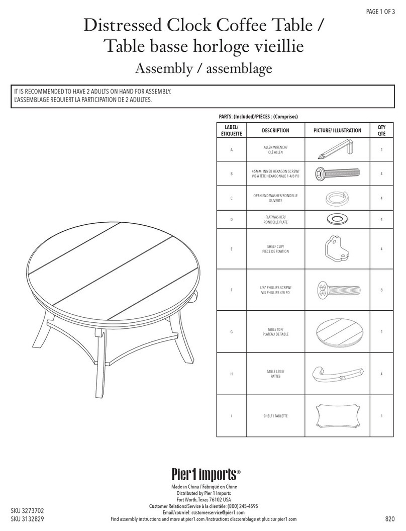 Pier 1 Imports Distressed Clock Coffee Table Assembly