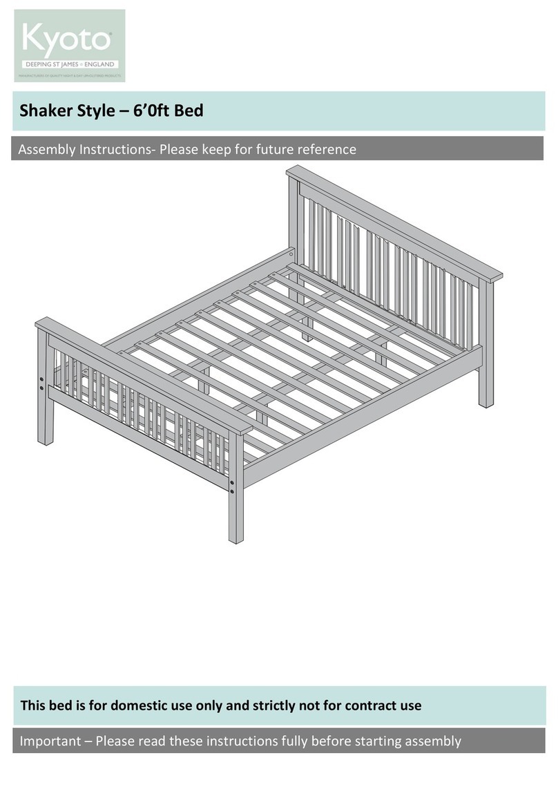 Kyoto Shaker Style 6’0ft Bed User manual
