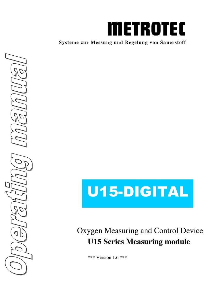 METROTEC U15 Series operating manual