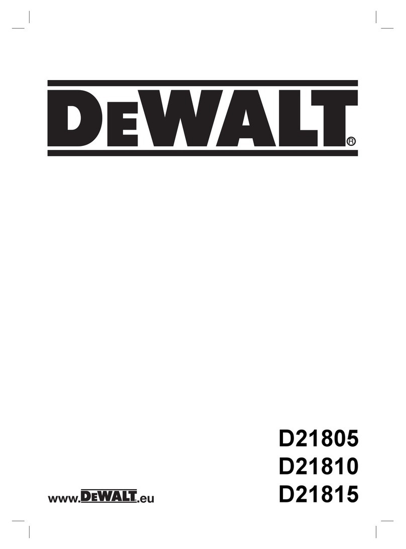 DeWalt D21805 User manual DeWalt D21805 User manual