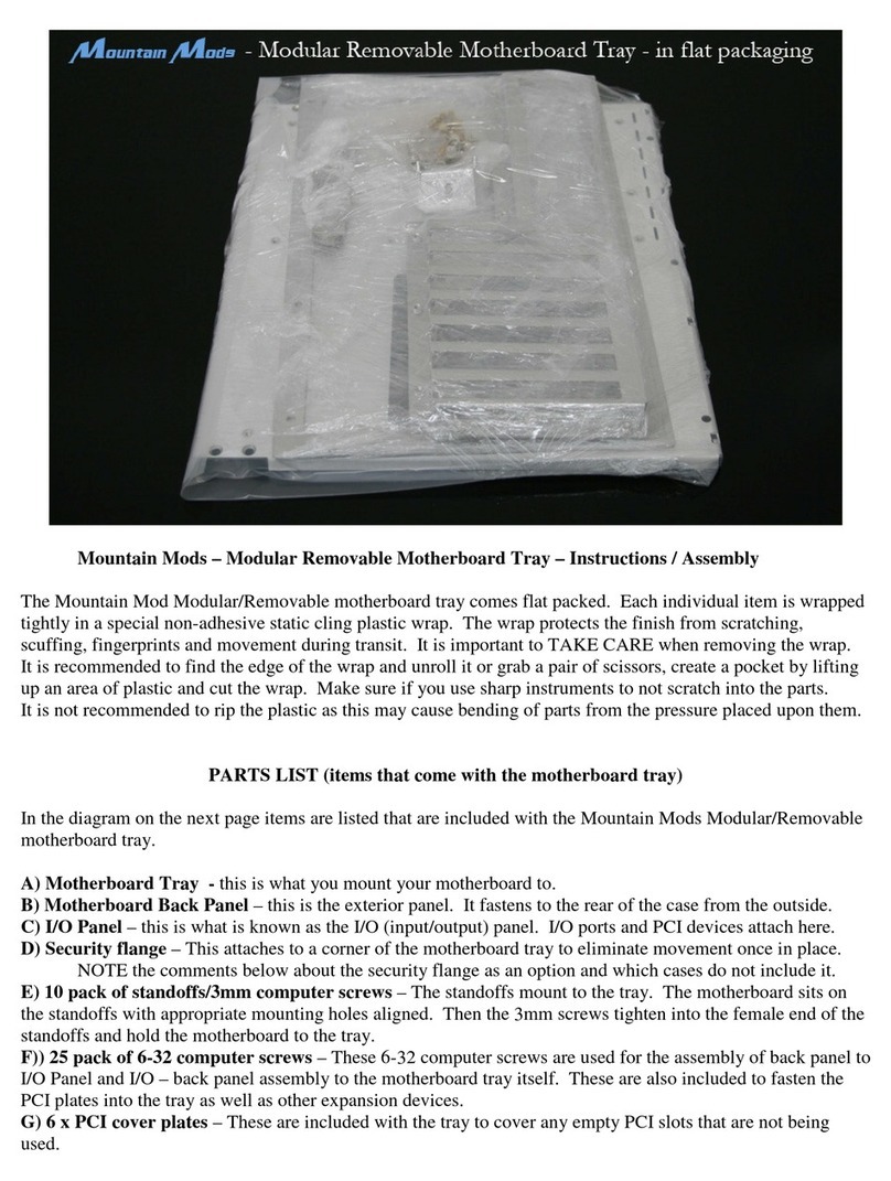 Mountain Mods Modular Removable Motherboard Tray Instructions & assembly