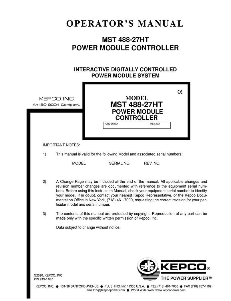 KEPCO MST 488-27HT Operator's manual