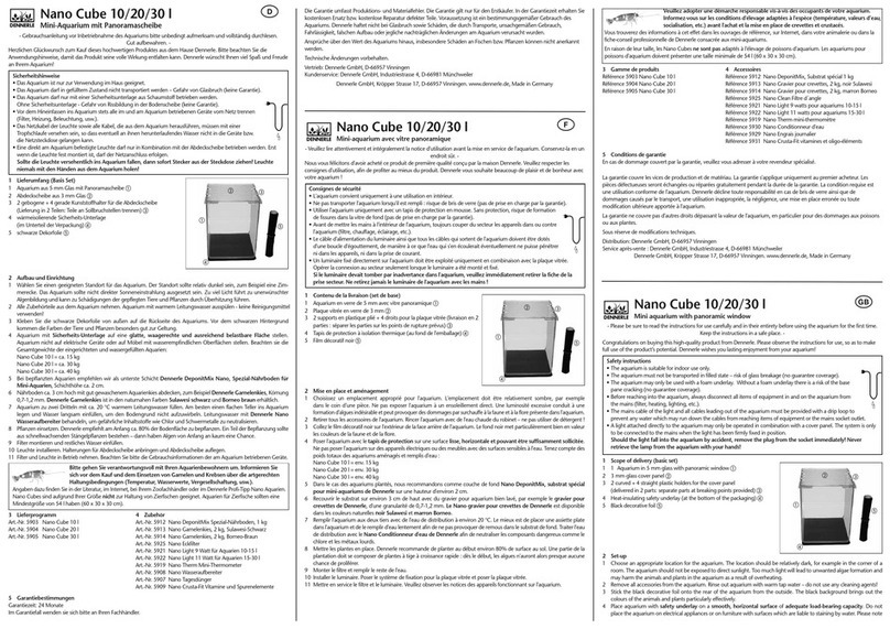 Dennerle Nano Cube 10 L User manual