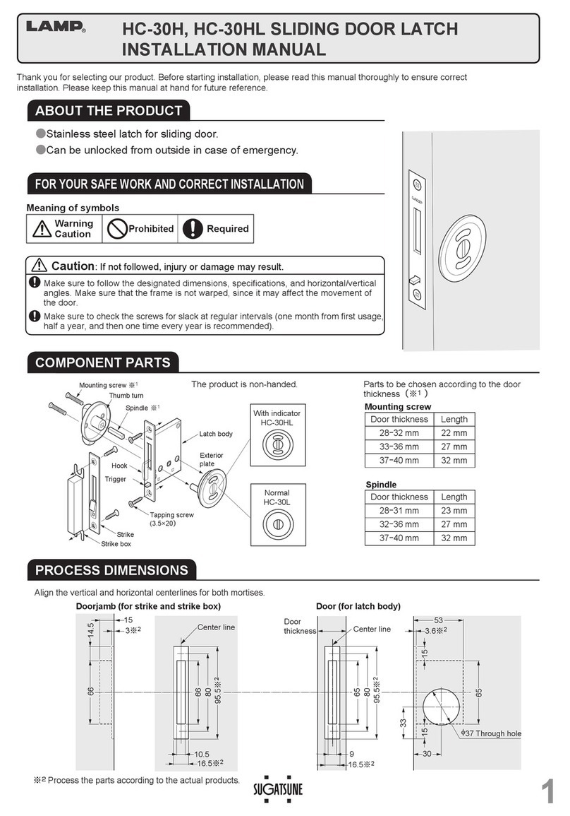 SUGATSUNE LAMP HC-30H installation manual