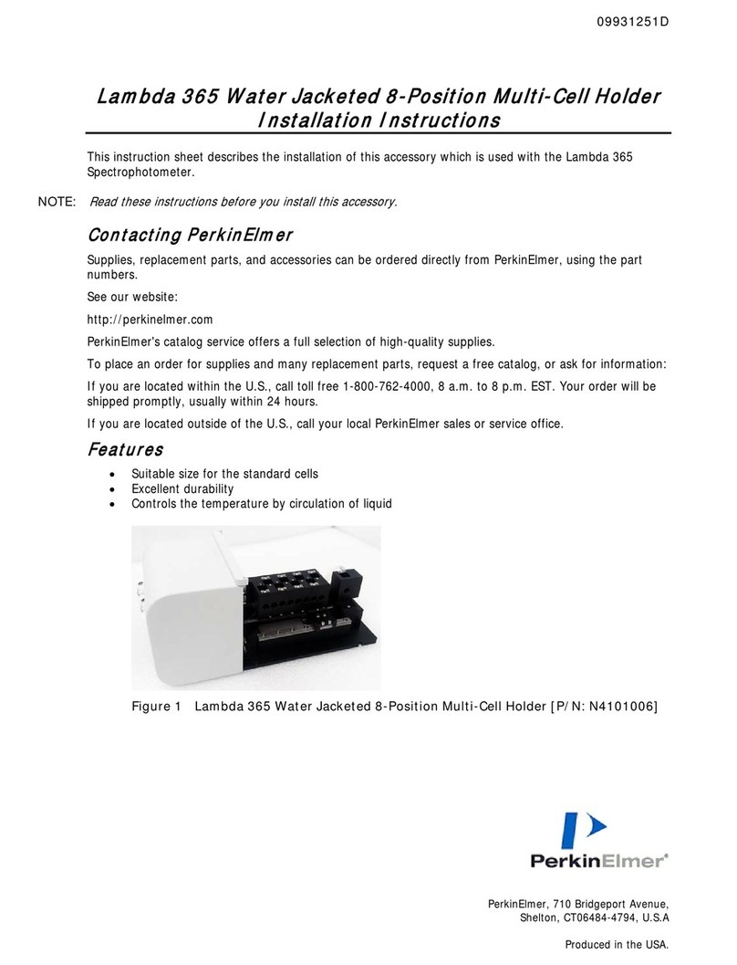 PerkinElmer Lambda 365 User manual