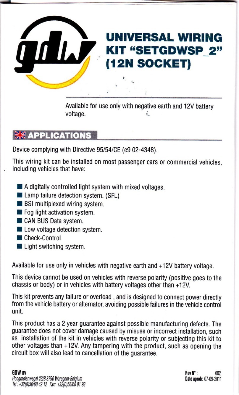 gdw SETGDWSP 2 manual