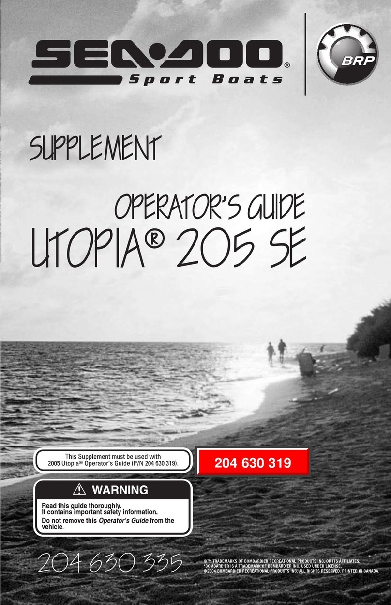 Sea-doo UTOPIA 205 SE Operator's guide