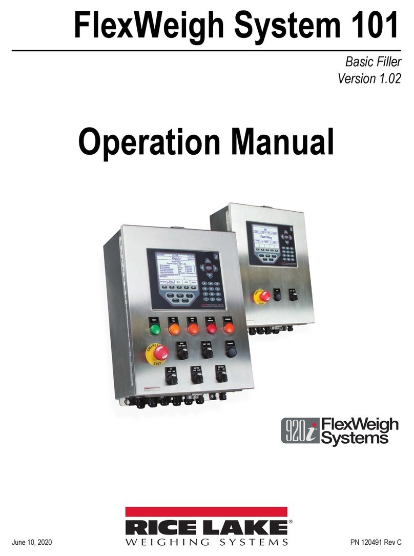 Rice Lake FlexWeigh System 101 Operation manual