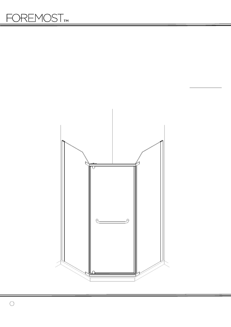 Foremost Cove Neo-Angle Door installation manual Foremost Cove Neo-Angle Door installation manual