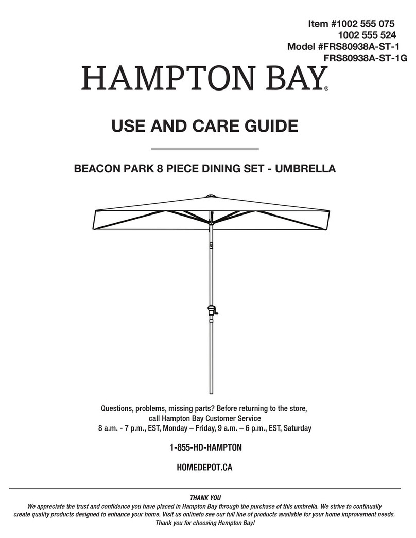 HAMPTON BAY BEACON PARK FRS80938A-ST-1 Use and care guide