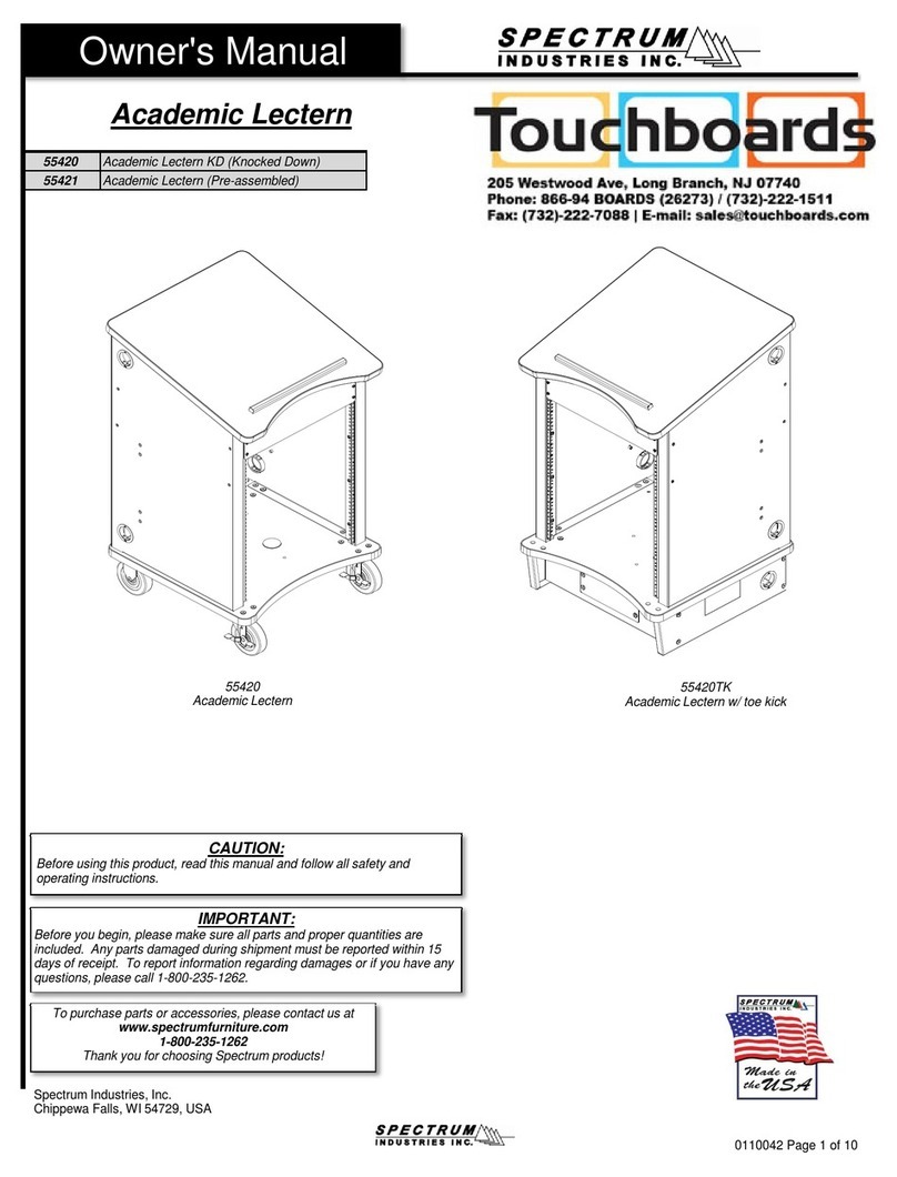 Spectrum Industries Academic Lectern 55421 owner's manual Spectrum Industries Academic Lectern 55421 owner's manual