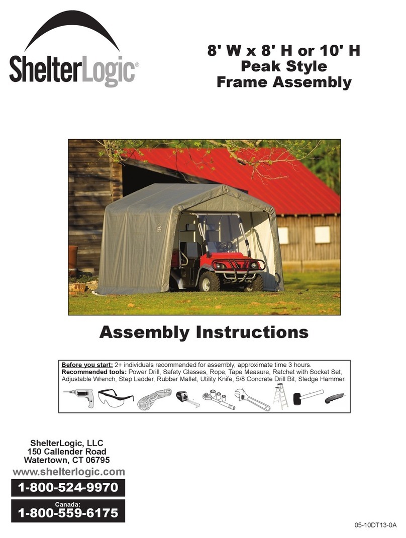 ShelterLogic Peak Style 8' W x 8' H Assembly instructions ShelterLogic Peak Style 8' W x 8' H Assembly instructions