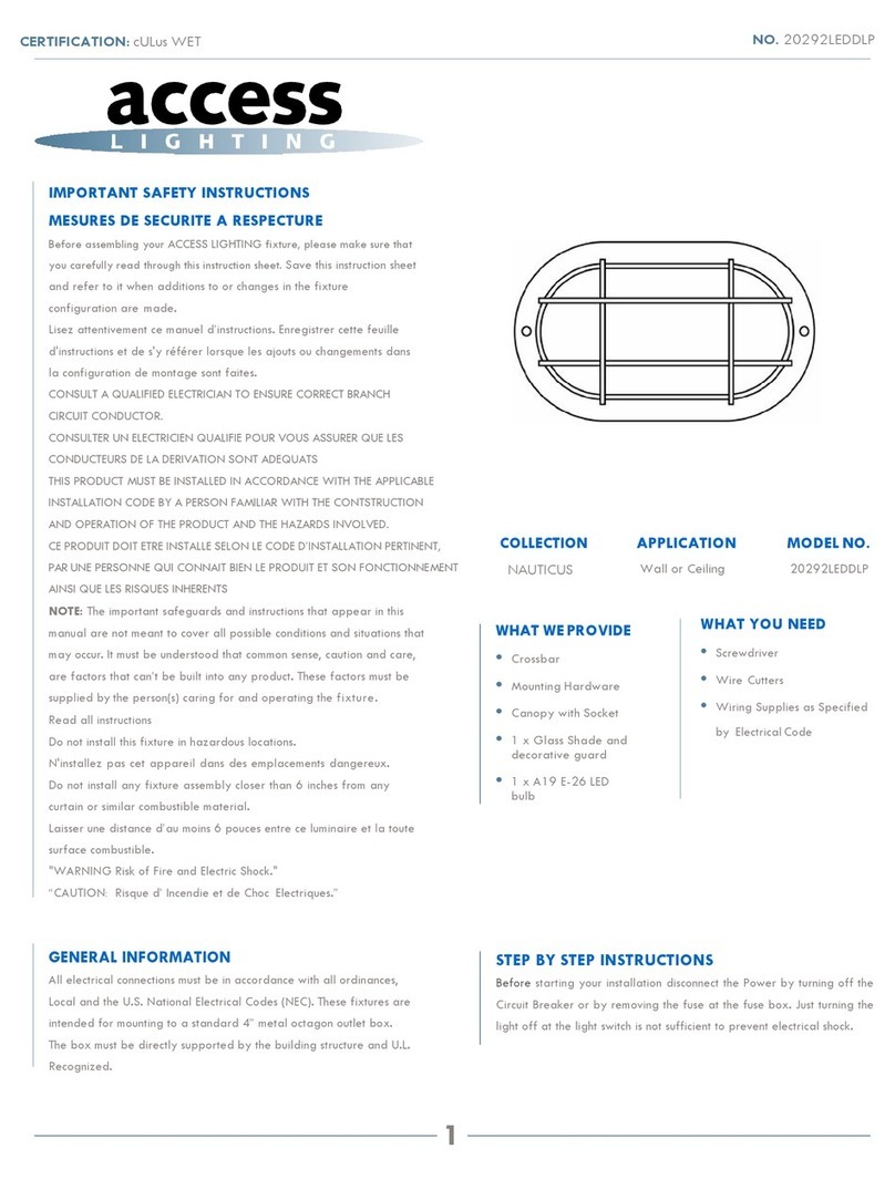 Access Lighting NAUTICUS 20292LEDDLP manual