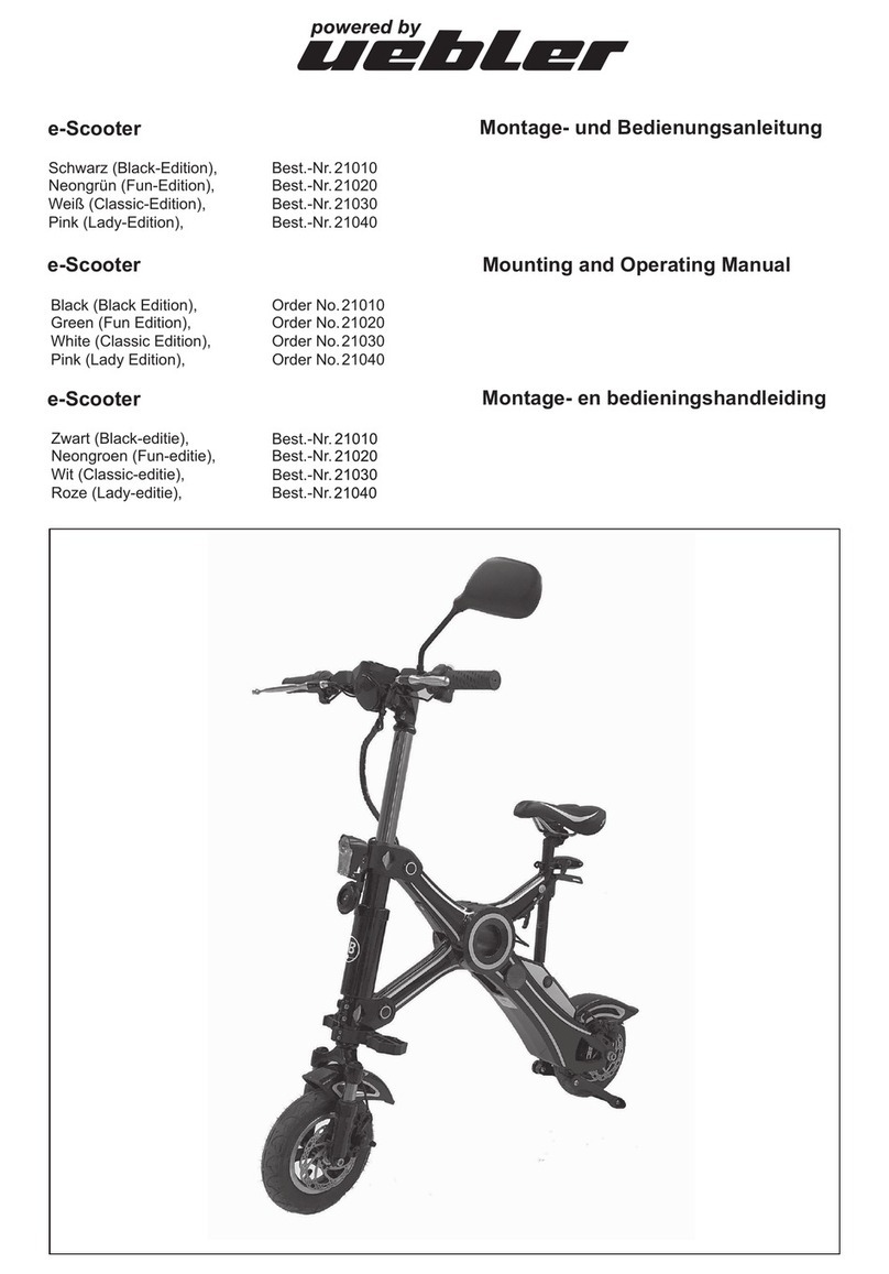 Uebler e-Scooter Series Mounting and operating manual