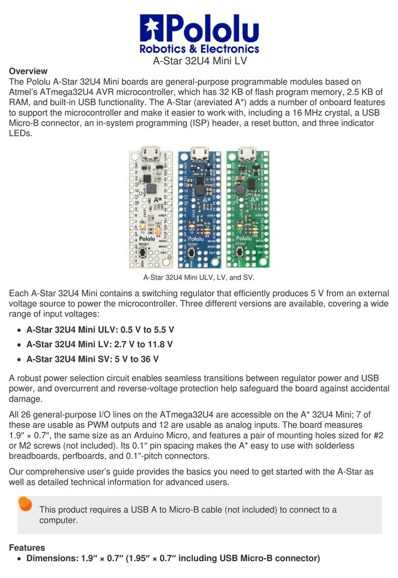 Pololu A-Star 32U4 Series User manual