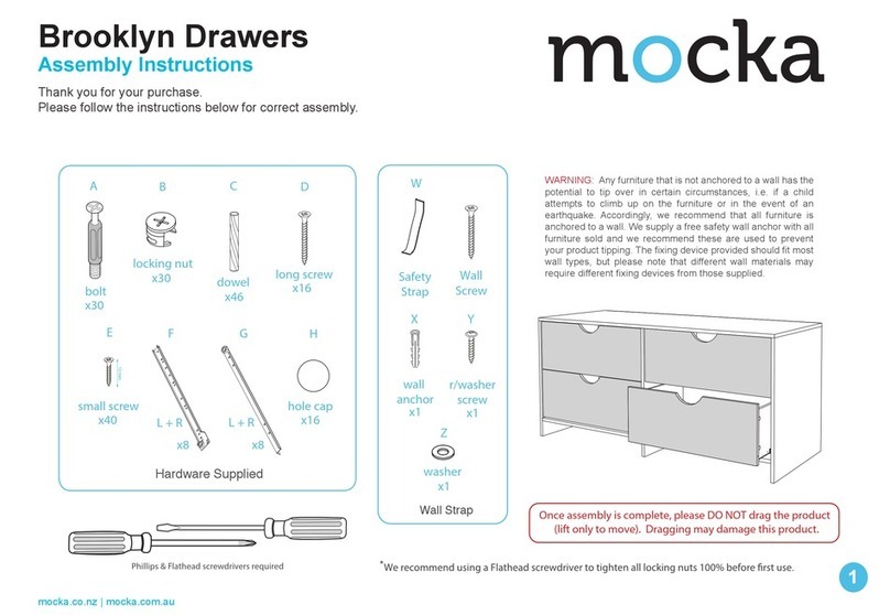 Mocka Brooklyn Drawers Assembly instructions