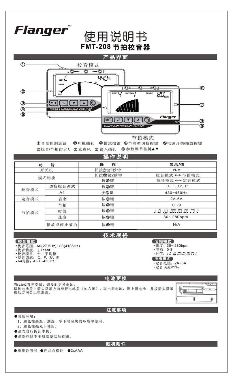 Flanger FMT-208 owner's manual